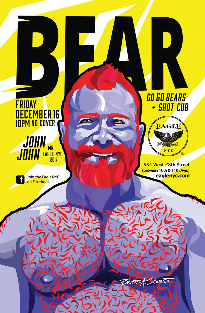 Muscle Bear Hyper Color Poster