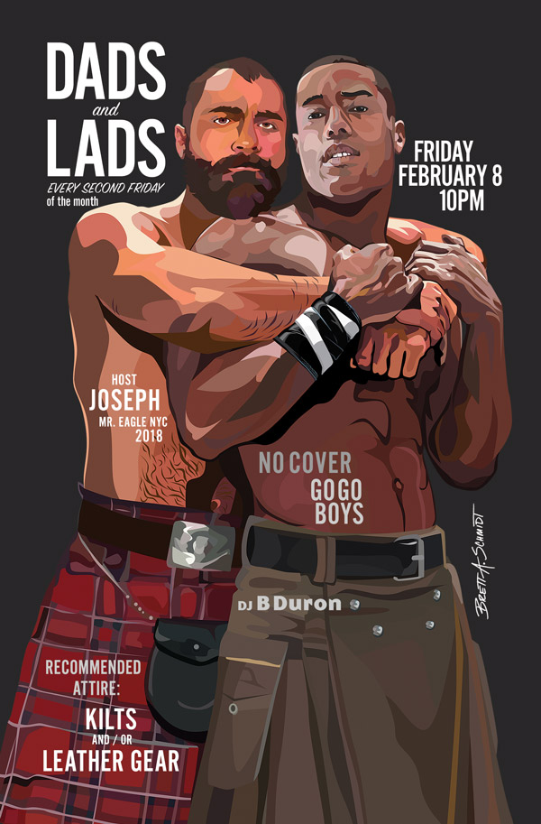 Black Man Illustrated Kilt Daddy