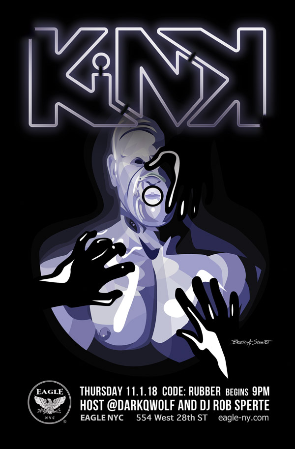 Kink Alien Rubber Glove Illustration Poster